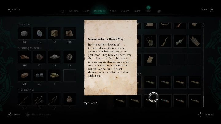 2 - Assassins Creed Valhalla: Mapa skarbów - Oxenefordscire, sekrety, lokacje - Assassins Creed Valhalla - poradnik do gry