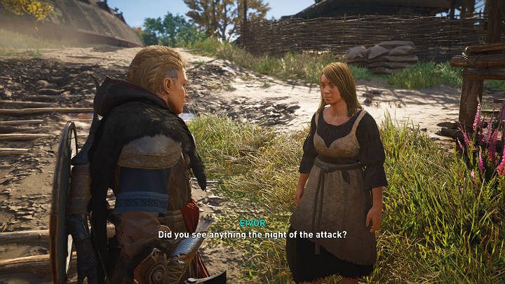 Zanim udasz się na spotkanie z Somą możesz jeszcze popytać mieszkańców Grantebridge o to, czy przypadkiem nie widzieli czegoś podejrzanego przed atakiem Sasów - Assassins Creed Valhalla: Odór zdrady/The Stench of Treachery - solucja - Assassins Creed Valhalla - poradnik do gry