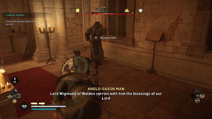 Wejdź do budynku i wyeliminuj księdza, a następnie wydostań się z Walden i porozmawiaj z Lifem, by zakończyć tę misję - Assassins Creed Valhalla: Bezbożny Ojciec/Unholy Father - solucja - Assassins Creed Valhalla - poradnik do gry