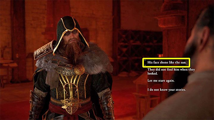 Druga odpowiedź dotyczy światła (light) - Jego twarz świeciła jak Słońce (His face shone like the sun) - Assassins Creed Valhalla: Jak rozwiązać zagadkę z czynami Chrystusa? - Assassins Creed Valhalla - poradnik do gry