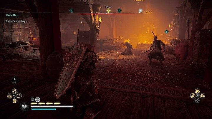 Guthruma znajdziesz w Sali biesiadnej, gdzie przetrzymuje pojmanych tanów - Assassins Creed Valhalla: Dzień święty/Holy Day - solucja, opis przejścia - Assassins Creed Valhalla - poradnik do gry