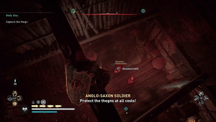 Wdrap się na ścianę i przejdź do zamkniętego pokoju przez otwór na samej górze - Assassins Creed Valhalla: Dzień święty/Holy Day - solucja, opis przejścia - Assassins Creed Valhalla - poradnik do gry