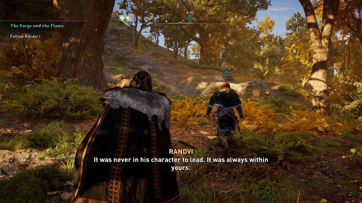 Porozmawiaj z Randvi i zaproponuj, że dotrzymasz jej towarzystwa - Assassins Creed Valhalla: Kuźnia i płomień/The Forge and the Flame - solucja - Assassins Creed Valhalla - poradnik do gry