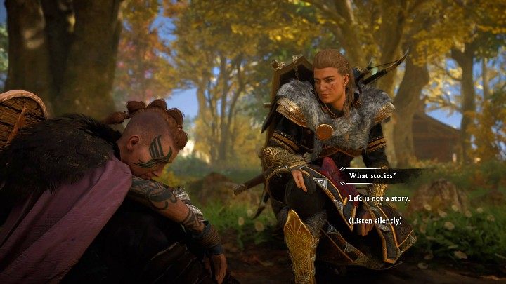 Zadanie jest bardzo proste - wystarczy pomówić z Tove lub po prostu ją wysłuchać - Assassins Creed Valhalla: Pochodnia w mroku/Carrying the Torch - solucja - Assassins Creed Valhalla - poradnik do gry