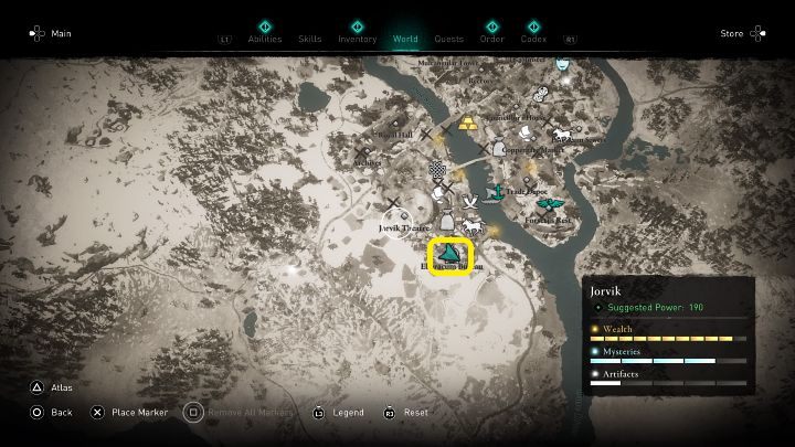 Eboracum Assassin Bureau znajdziesz na obszarze Jorvik, w miejscu zaznaczonym na powyższym obrazku - Assassins Creed Valhalla: Krótka historia ukrytych - solucja, opis przejścia - Assassins Creed Valhalla - poradnik do gry