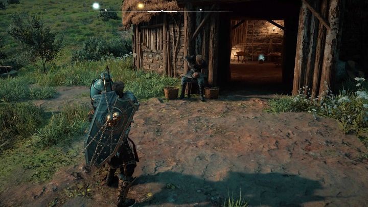 Na powyższym obrazku można zauważyć mężczyznę, który odbierze słój różanego miodu (Jar of Rosewater Mead) - Assassins Creed Valhalla: Oczekujące dostawy/Pending Deliveries - solucja - Assassins Creed Valhalla - poradnik do gry