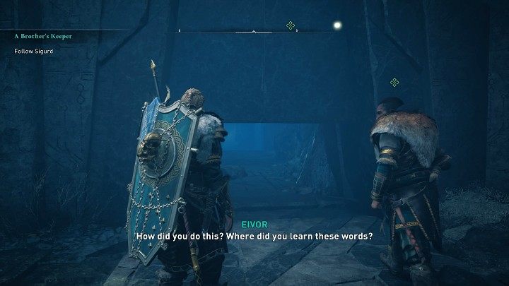 Idź za Sigurdem na szczyt góry, by dostać się do Goinnhellir i oddać cześć bogom - Assassins Creed Valhalla: Gungnir - jak zdobyć? - Assassins Creed Valhalla - poradnik do gry