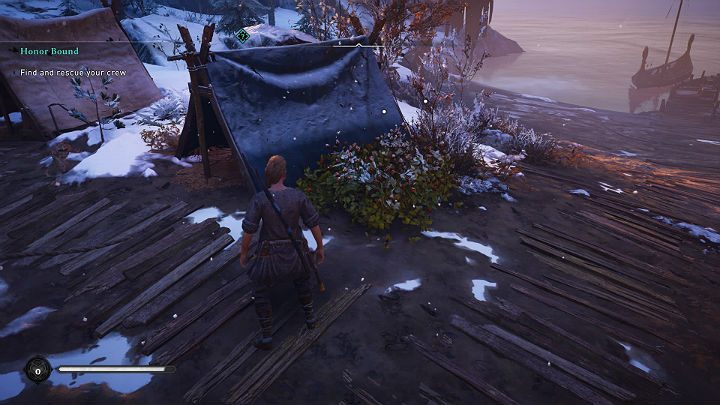Zatrzymuj się także przy namiotach, by zebrać owoce rosnące na krzakach, które mogą zregenerować utracone zdrowie postaci - Assassins Creed Valhalla: Więzy Krwi/Honor Bound - solucja, opis przejścia - Assassins Creed Valhalla - poradnik do gry