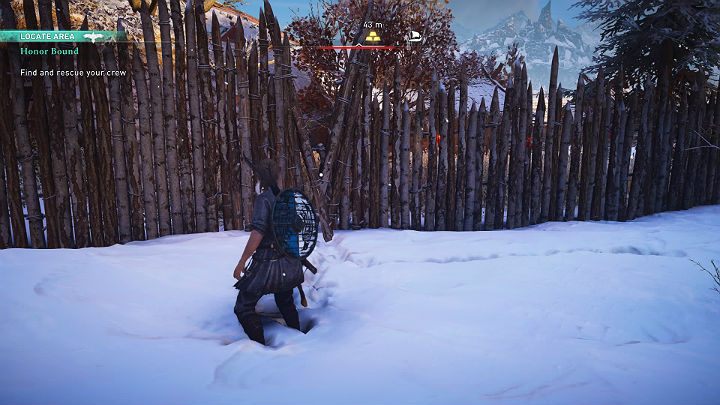 Do obozu Avaldness najlepiej wejść boczną bramą, ponieważ przy głównym wejściu rozstawiono wojowników - Assassins Creed Valhalla: Więzy Krwi/Honor Bound - solucja, opis przejścia - Assassins Creed Valhalla - poradnik do gry