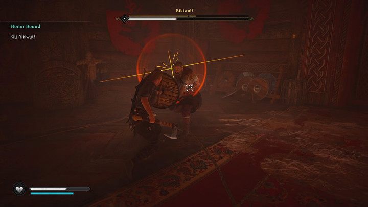 Korzystając z umiejętności walki dwoma broniami Rikiwulf otrzymuje dostęp do dodatkowego ruchu specjalnego - kopnięcia frontalnego - Assassins Creed Valhalla: Więzy Krwi/Honor Bound - solucja, opis przejścia - Assassins Creed Valhalla - poradnik do gry