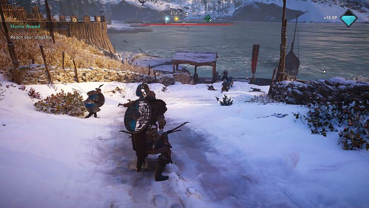 Gdy dotrzesz do wybrzeża będziesz musiał pokonać jeszcze kilku przeciwników - Assassins Creed Valhalla: Więzy Krwi/Honor Bound - solucja, opis przejścia - Assassins Creed Valhalla - poradnik do gry