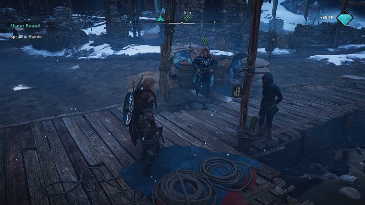 Po dotarciu do ojczystego Fornburga wyjdź na brzeg i udaj się prosto do Randvi - Assassins Creed Valhalla: Więzy Krwi/Honor Bound - solucja, opis przejścia - Assassins Creed Valhalla - poradnik do gry