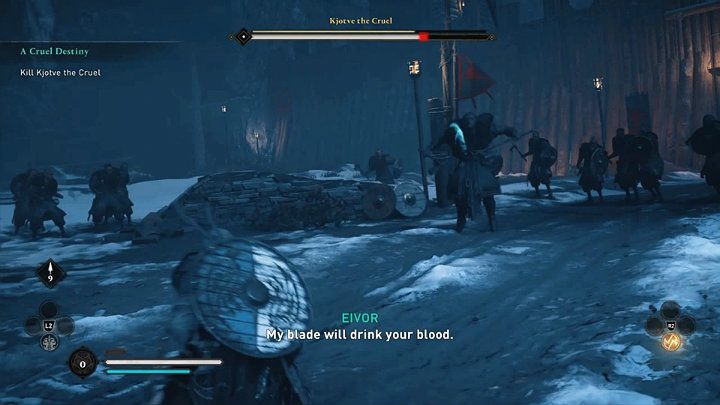 Gdy Kjotve straci około 1/4 zdrowia sięgnie po swoją broń: dwa jednoręczne topory - Assassins Creed Valhalla: Okrutny los/A Cruel Destiny - solucja, opis przejścia - Assassins Creed Valhalla - poradnik do gry