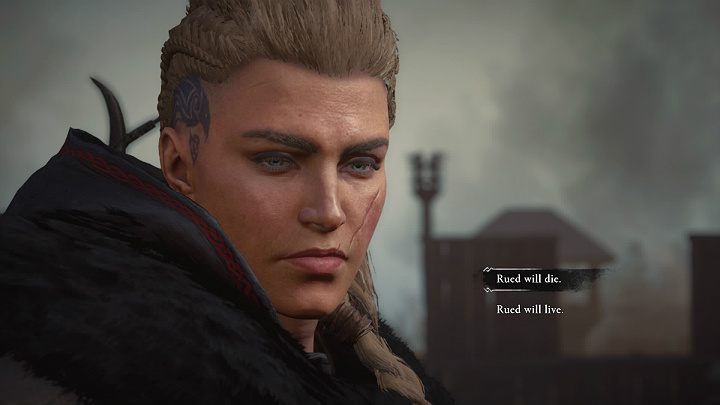 Gdy przeciwnik zostanie pokonany, a Oswald uwolniony będziesz musiał podjąć ważną decyzję, co stanie się z Ruedem - Assassins Creed Valhalla: Gniew morza/A Fury from the Sea - solucja - Assassins Creed Valhalla - poradnik do gry