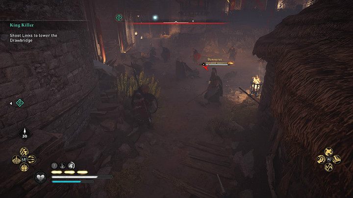 Przed mostem zwodzonym natrafisz na oddział strażników z elitarnym dowódcą na czele - Assassins Creed Valhalla: Zabójca Królów/King Killer - solucja, opis przejścia - Assassins Creed Valhalla - poradnik do gry