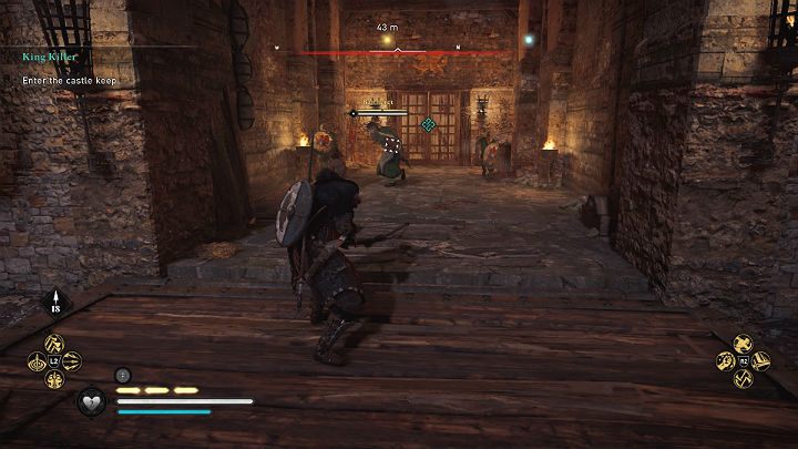 Przed wejściem do twierdzy natrafisz na kolejnych elitarnych strażników króla Rhodriego jednak nie powinni sprawić Ci zbyt wielu problemów, tym bardziej, że w walce możesz liczyć na pomoc Ivarra i pozostałych wojowników - Assassins Creed Valhalla: Zabójca Królów/King Killer - solucja, opis przejścia - Assassins Creed Valhalla - poradnik do gry