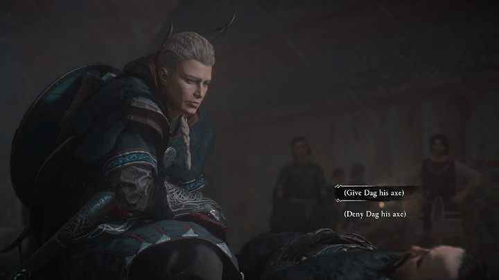 Po wygranym pojedynku możesz wysłać Daga do Walhalli lub odmówić mu chwalebnej śmierci - Assassins Creed Valhalla: Czarne chmury/A Brewing Storm - solucja - Assassins Creed Valhalla - poradnik do gry