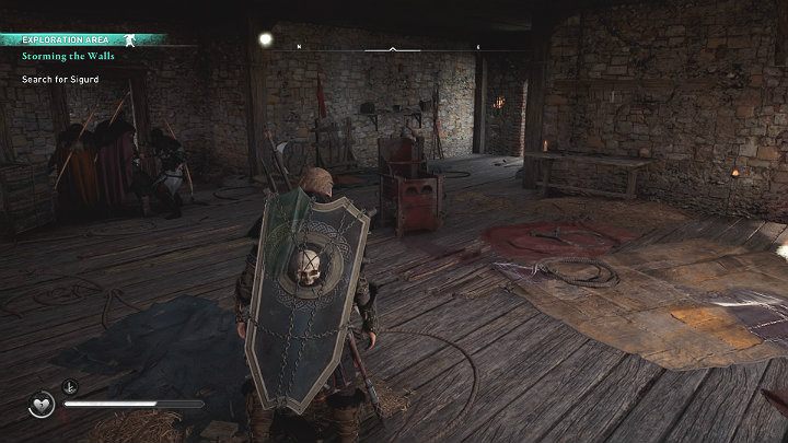 Skorzystaj ze schodów, by wejść na drugi poziom twierdzy - Assassins Creed Valhalla: Szturm na mury/Storming the Walls - solucja - Assassins Creed Valhalla - poradnik do gry