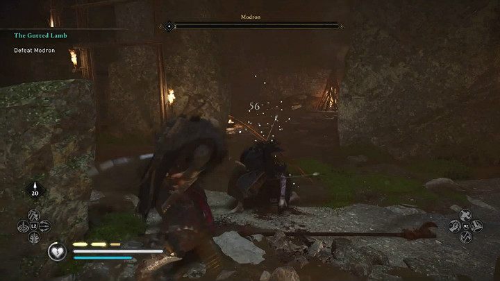 Jeśli nie chcesz, by Modron często zmieniała swoją pozycję i uciekała po arenie po prostu trzymaj się blisko niej - Assassins Creed Valhalla: Jak jagnię na rzeź/The Gutted Lamb - solucja - Assassins Creed Valhalla - poradnik do gry