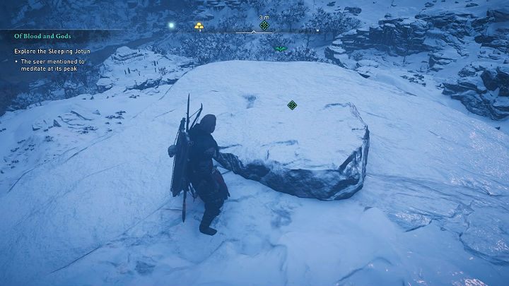 Wdrap się na szczyt góry w miejscu, gdzie na mapie świata widnieje kolejny punkt synchronizacji i oddaj się medytacji - Assassins Creed Valhalla: Krew i bogowie/Of Blood and Gods - solucja - Assassins Creed Valhalla - poradnik do gry