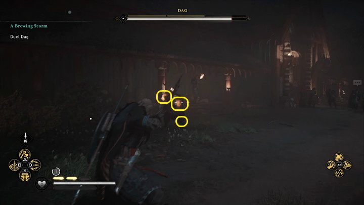 Dag walczy na początku jednoręcznym toporem, a w drugiej ręce trzyma tarczę, którą może parować ciosy przeciwnika - Assassins Creed Valhalla: Dag - boss, jak pokonać? - Assassins Creed Valhalla - poradnik do gry