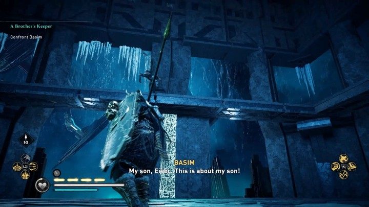 Basim to niezwykle szybki i zwinny przeciwnik, który potrafi atakować pod różnymi kontami i nie waha się korzystać ze sprytnych sztuczek, jak zasłony dymne - Assassins Creed Valhalla: Basim - boss, jak pokonać? - Assassins Creed Valhalla - poradnik do gry