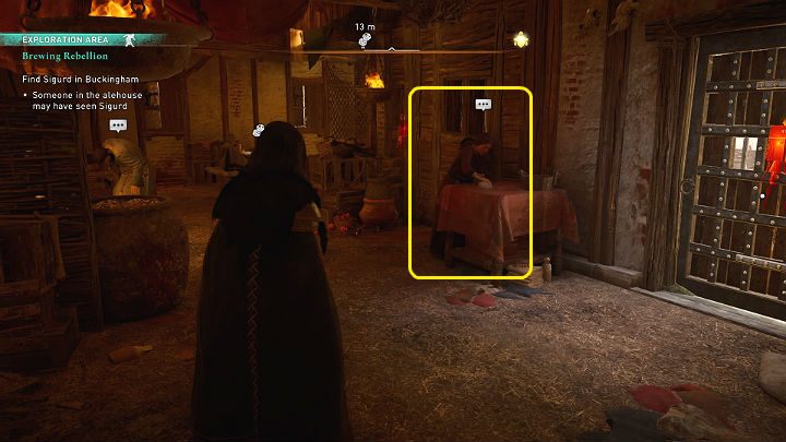 Gdy wejdziesz do karczmy zauważysz, że Sigurda niestety tutaj nie ma - Assassins Creed Valhalla: Podżeganie do buntu/Brewing Rebellion - solucja - Assassins Creed Valhalla - poradnik do gry