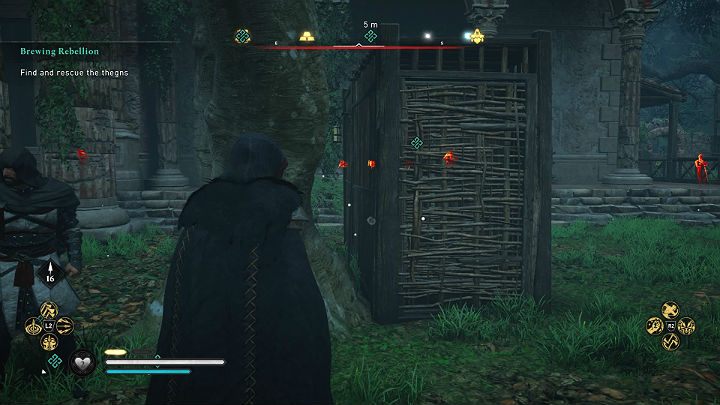 Jeden z tanów przetrzymywany jest w klatce tuż obok głównego budynku - Assassins Creed Valhalla: Podżeganie do buntu/Brewing Rebellion - solucja - Assassins Creed Valhalla - poradnik do gry