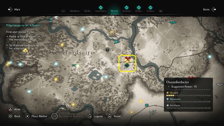 Fulke została uwięziona w klasztornej krypcie (monasterys crypt) na terenie opactwa Saint Albanes - Assassins Creed Valhalla: Pielgrzymka do Saint Albanes - solucja, opis przejścia - Assassins Creed Valhalla - poradnik do gry