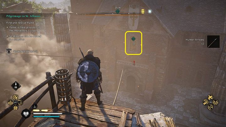 Gdy już pozbędziesz się wszystkich strażników i zbierzesz wszelkie bogactwa podejdź do głównego budynku kościoła - Assassins Creed Valhalla: Pielgrzymka do Saint Albanes - solucja, opis przejścia - Assassins Creed Valhalla - poradnik do gry