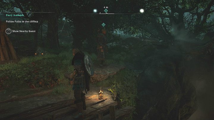 Po walce udaj się za Fulke na szczyt urwiska i porozmawiaj z nią, by zakończyć to zadanie - Assassins Creed Valhalla: Ognista zasadzka/Fiery Ambush - solucja - Assassins Creed Valhalla - poradnik do gry