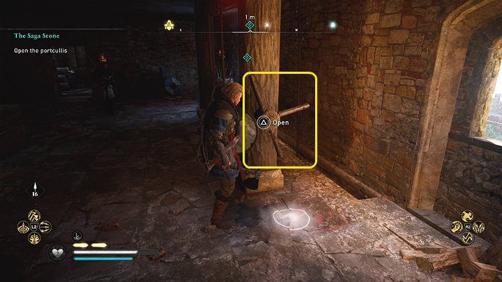 Gdy pozbędziesz się żołnierzy podejdź do kołowrotu, otwórz bramę i wpuść swoje wojska do środka fortecy - Assassins Creed Valhalla: Kamień Sagi/The Saga Stone - solucja, opis przejścia - Assassins Creed Valhalla - poradnik do gry