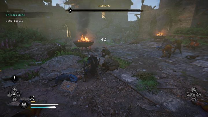 W walce będą pomagać Ci Basim i Sigurd więc cały pojedynek nie powinien potrwać zbyt długo - Assassins Creed Valhalla: Kamień Sagi/The Saga Stone - solucja, opis przejścia - Assassins Creed Valhalla - poradnik do gry