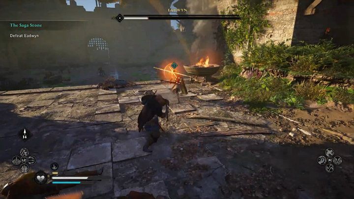 Lady Eadwyn walczy długą piką przez co jej ataki mają ogromny zasięg - Assassins Creed Valhalla: Eadwyna/Eadwyn - boss, jak pokonać? - Assassins Creed Valhalla - poradnik do gry