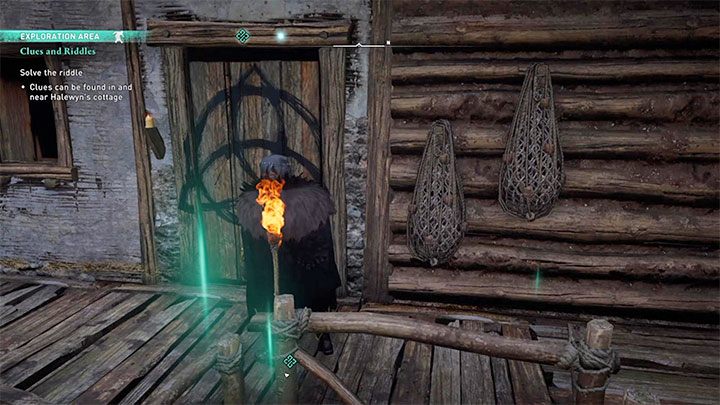 Trzeci ślad namalowany jest na zewnętrznych drzwiach chatki - Celtic Knot - Assassins Creed Valhalla: Jak rozwiązać zagadkę z łamigłówkami druida? - Assassins Creed Valhalla - poradnik do gry