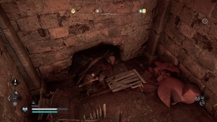 Aby dostać się do mapy musisz wbiec pod most, a następnie dotrzeć do zamkniętego korytarza, w którym stoi kilka waz i pudełek - Assassins Creed Valhalla: Mapa skarbów - Ledecestrescire, sekrety, lokacje - Assassins Creed Valhalla - poradnik do gry