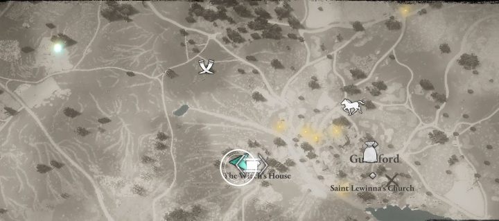 Mapę skarbu znajdziesz idąc na wschód od Guildford - Assassins Creed Valhalla: Mapa skarbów - Suthsexe, sekrety, lokacje - Assassins Creed Valhalla - poradnik do gry