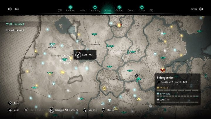 Mapę skarbu znajdziesz na zachód od Opactwa Wenlocan - Assassins Creed Valhalla: Mapa skarbów - Sciropescire, sekrety, lokacje - Assassins Creed Valhalla - poradnik do gry