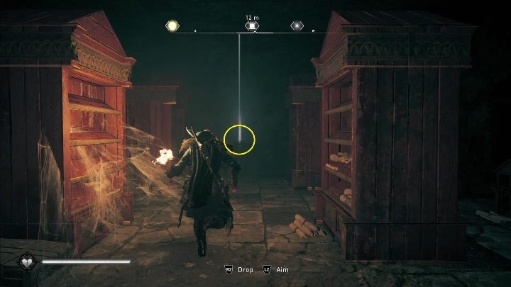 Następnie wystarczy, że wśliźniesz się pod dziurą w ścianie, a dostaniesz się do pomieszczenia z mapą - Assassins Creed Valhalla: Mapa skarbów - Sciropescire, sekrety, lokacje - Assassins Creed Valhalla - poradnik do gry