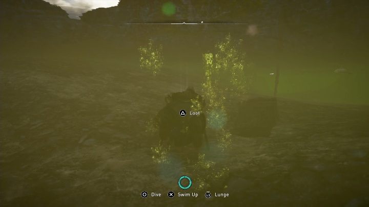 Schemat leży pod wodą, aby się do niego dostać musisz zanurkować na samo dno - Assassins Creed Valhalla: Mapa skarbów - Sciropescire, sekrety, lokacje - Assassins Creed Valhalla - poradnik do gry