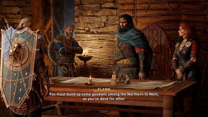 Flann prosi Eivor o pomoc w zjednaniu sobie przychylności królów Ulster, dlatego będziecie musieli wykonać kilka pomniejszych zadań dla władców okolicznych królestw - AC Valhalla Gniew Druidów: Wyprawa na Północ/The Northern Reach - solucja - Assassins Creed Valhalla - poradnik do gry
