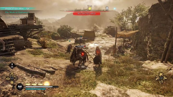 Wybiegnijcie z namiotu króla i walczcie z oddziałami wroga, dopóki Eagon nie zarządzi odwrotu - AC Valhalla Gniew Druidów: Pod pozorem dyplomacji - solucja - Assassins Creed Valhalla - poradnik do gry