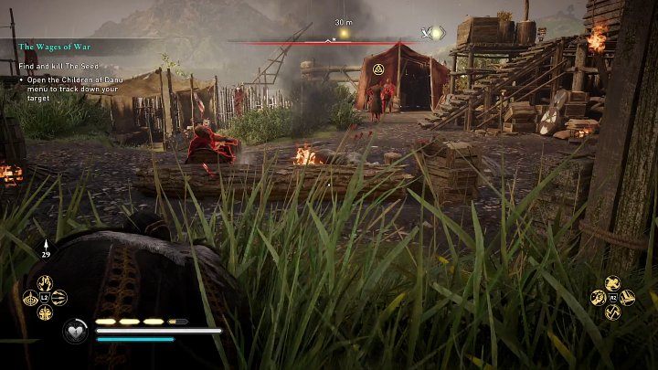 Jeleń ukrywa się w Inch Lough Neagh, małym obozie nad rzeką - AC Valhalla Gniew Druidów: Koleje wojny/The Wages of War - solucja - Assassins Creed Valhalla - poradnik do gry