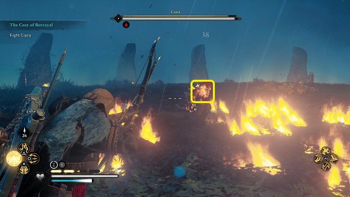 Ciara ma tylko jeden słaby punkt, który został umieszczony na jej plecach - AC Valhalla Gniew Druidów: Jak pokonać ostatniego bossa Ciara? - Assassins Creed Valhalla - poradnik do gry