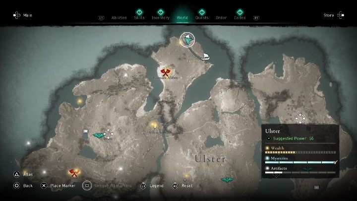 1 - AC Valhalla Gniew Druidów: Karta niesiona wiatrem - Ulster, sekrety, lokacje - Assassins Creed Valhalla - poradnik do gry