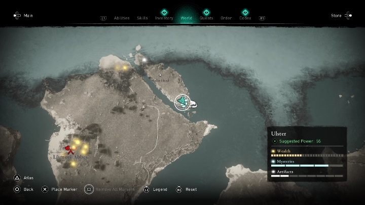 Kopiec znajdziecie na północnej części regionu, na niewielkiej wyspie - AC Valhalla Gniew Druidów: Kopiec - Ulster, sekrety, lokacje - Assassins Creed Valhalla - poradnik do gry