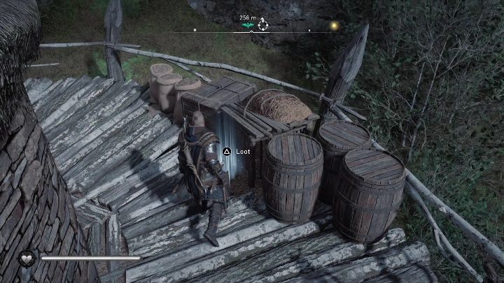 Aby zdobyć schemat musicie udać się na taras, obok budynku - AC Valhalla Gniew Druidów: Mapa ukrycia skarbu - Ulster, sekrety, lokacje - Assassins Creed Valhalla - poradnik do gry