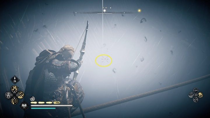 Lokalizacja totemu: Aby dostać się do symbolu musicie wejść na sznur, przewieszony nad tym terenem - AC Valhalla Gniew Druidów: Przeklęty symbol - Ulster, sekrety, lokacje - Assassins Creed Valhalla - poradnik do gry