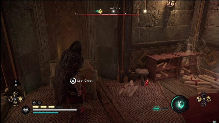 W środku musicie przesunąć kamienną półkę tak, aby po niej wskoczyć na drabinę - AC Valhalla Świt Ragnaroku: Wyposażenie (Eitri) - lista wszystkich - Assassins Creed Valhalla - poradnik do gry