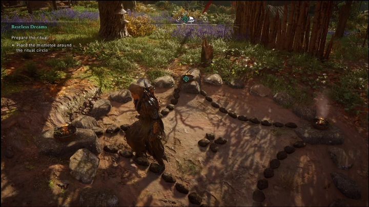 Ostatnim etapem będzie podpalenie miejsca do rytuału - AC Valhalla Świt Ragnaroku: Niespokojne sny (Restless Dreams) - solucja, opis przejścia - Assassins Creed Valhalla - poradnik do gry